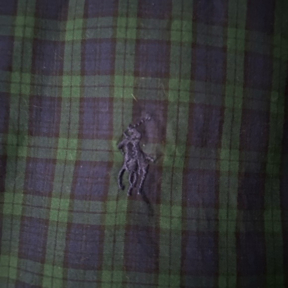 Men’s Polo by Ralph Lauren plaid button down shirt. Size 17/43 - Picture 4 of 5